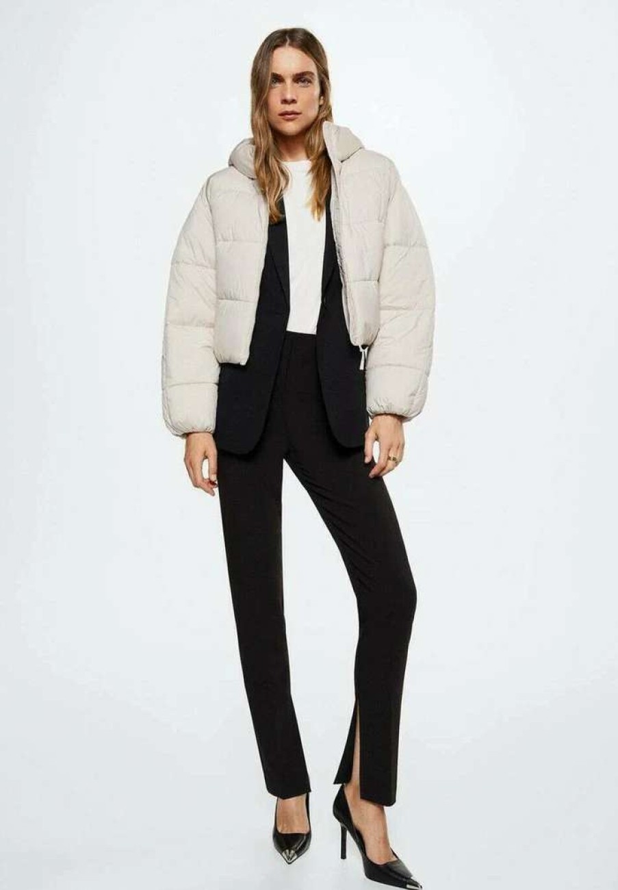 Clothing * | Mango Rayo Winter Jacket Sandfarvet