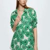 Clothing * | Mango Marga Button-Down Blouse Green