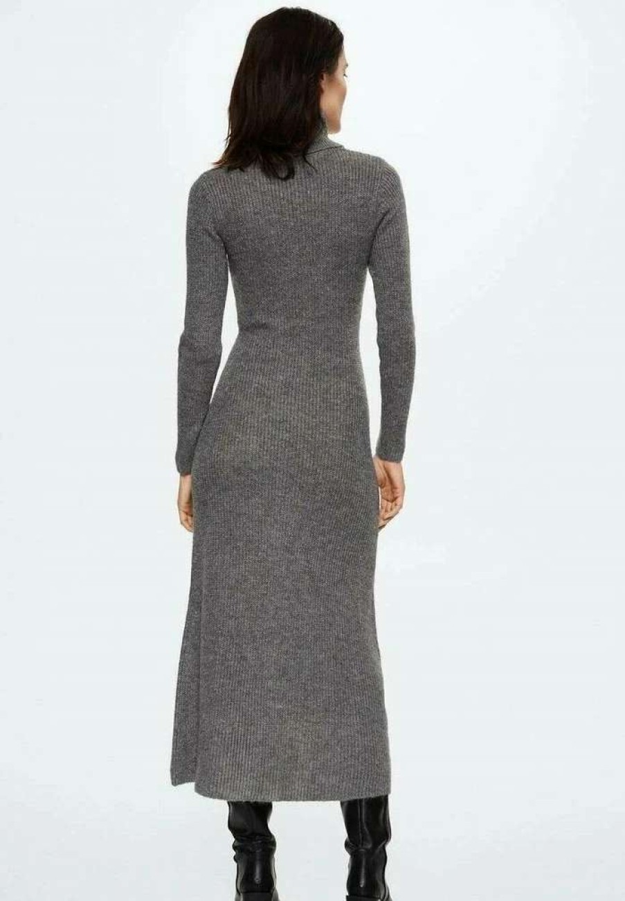 Clothing * | Mango Foldoc Jumper Dress Grey