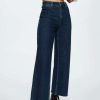 Clothing * | Mango Catherin Straight Leg Jeans Dark Blue