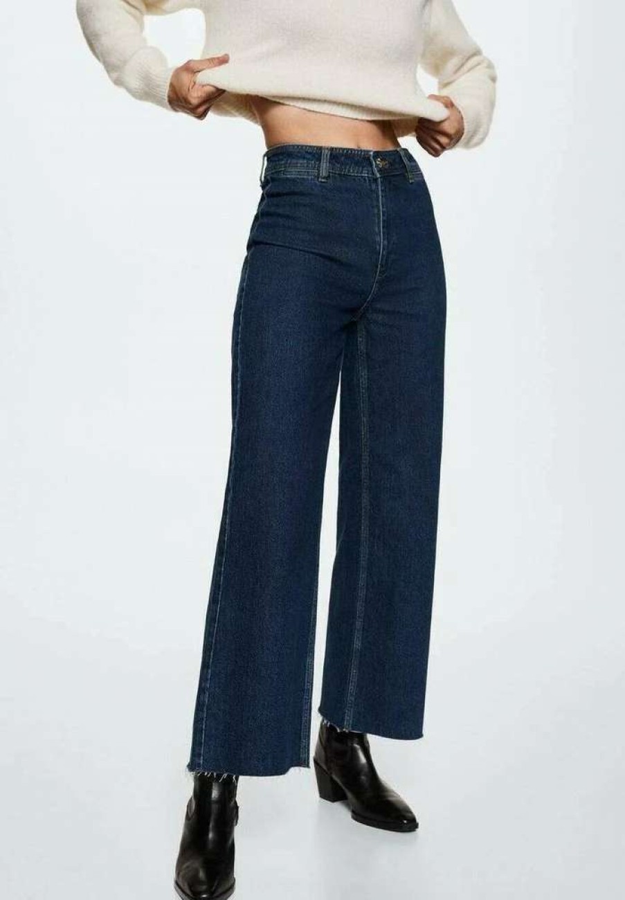 Clothing * | Mango Catherin Straight Leg Jeans Dark Blue