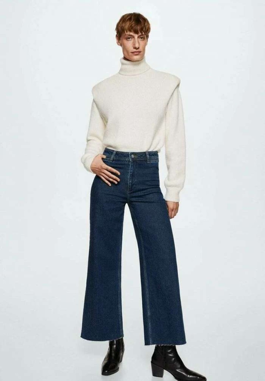 Clothing * | Mango Catherin Straight Leg Jeans Dark Blue