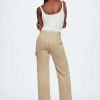 Clothing * | Mango Kyomi Straight Leg Jeans Beige