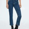 Clothing * | Mango Kylie Straight Leg Jeans Ciemnoniebieski