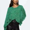 Clothing * | Mango Ruffle Blouse Groen