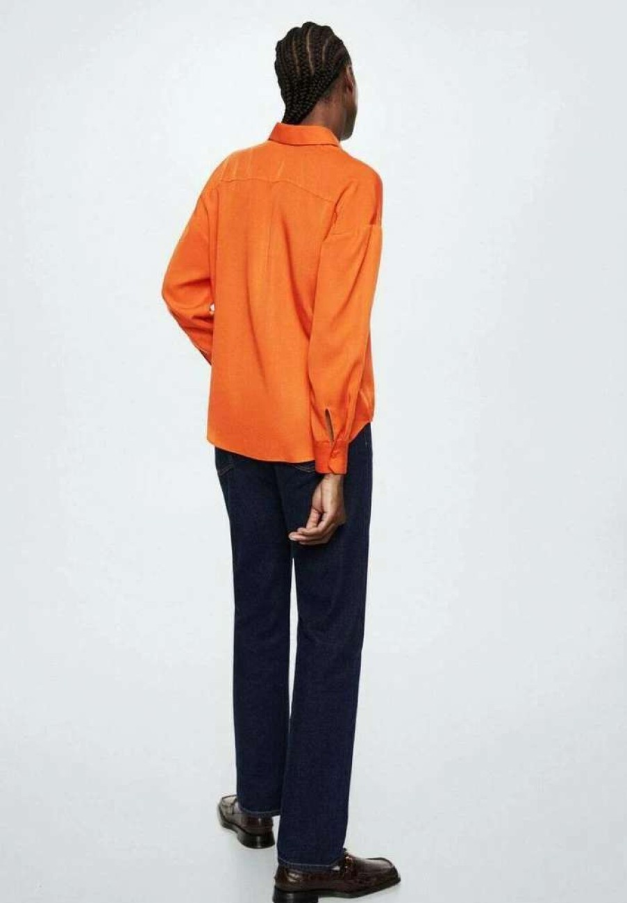 Clothing * | Mango Lima Button-Down Blouse Orange