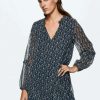 Clothing * | Mango Rita Day Dress Blau