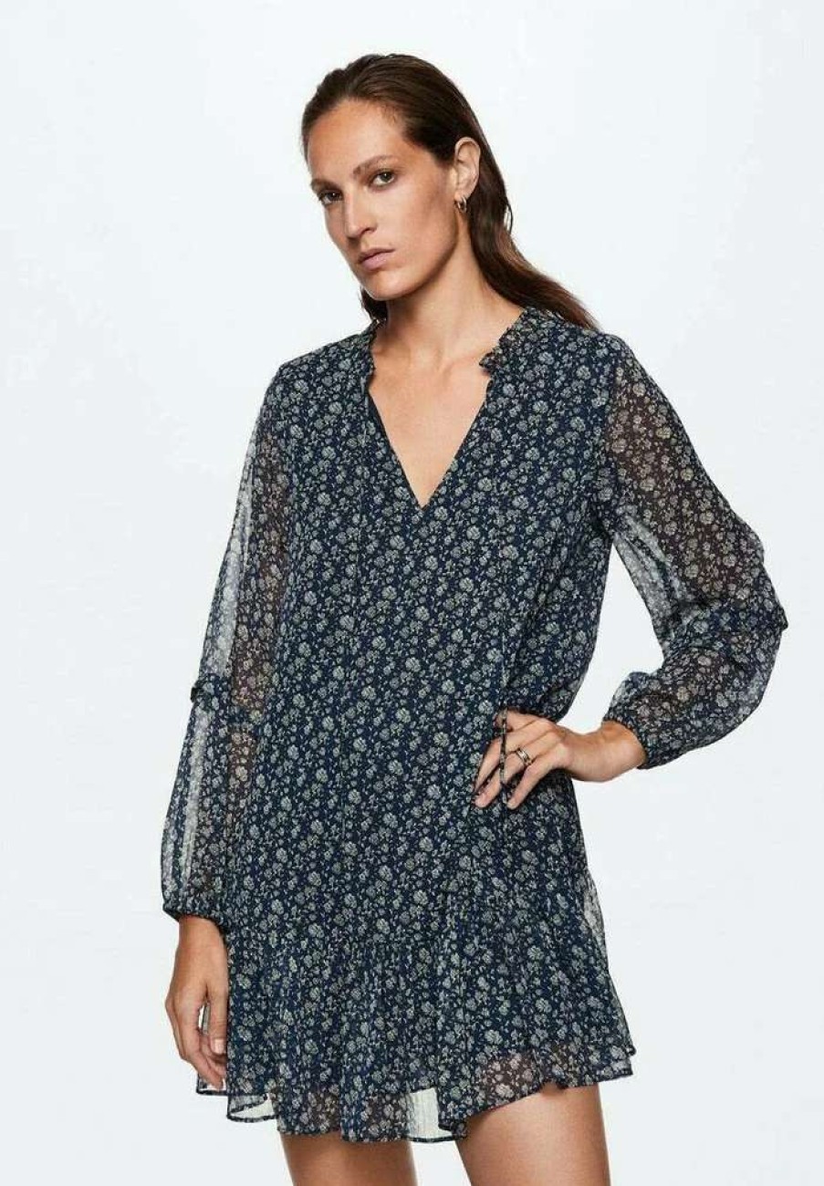 Clothing * | Mango Rita Day Dress Blau