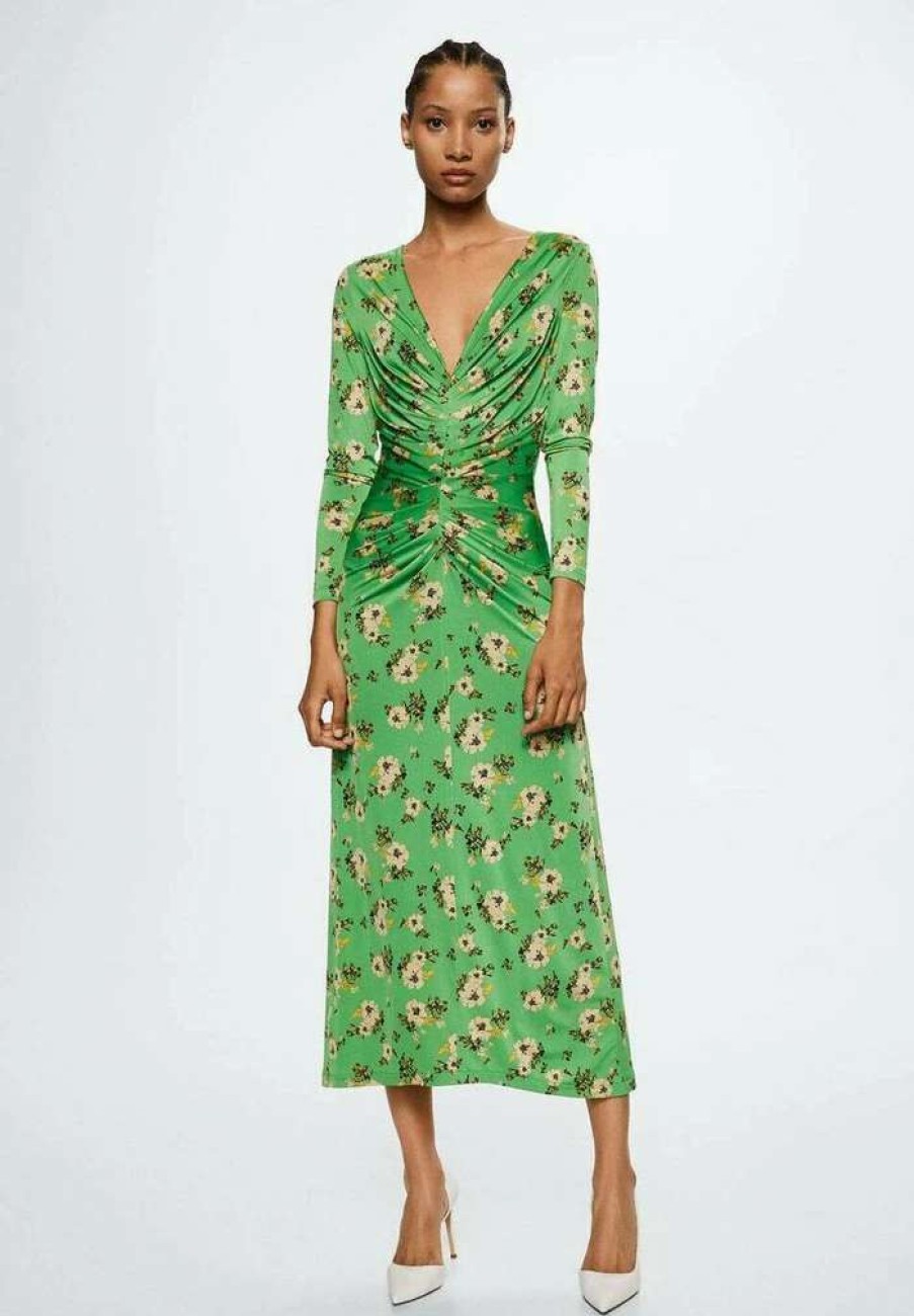 Clothing * | Mango Astrid Day Dress Green