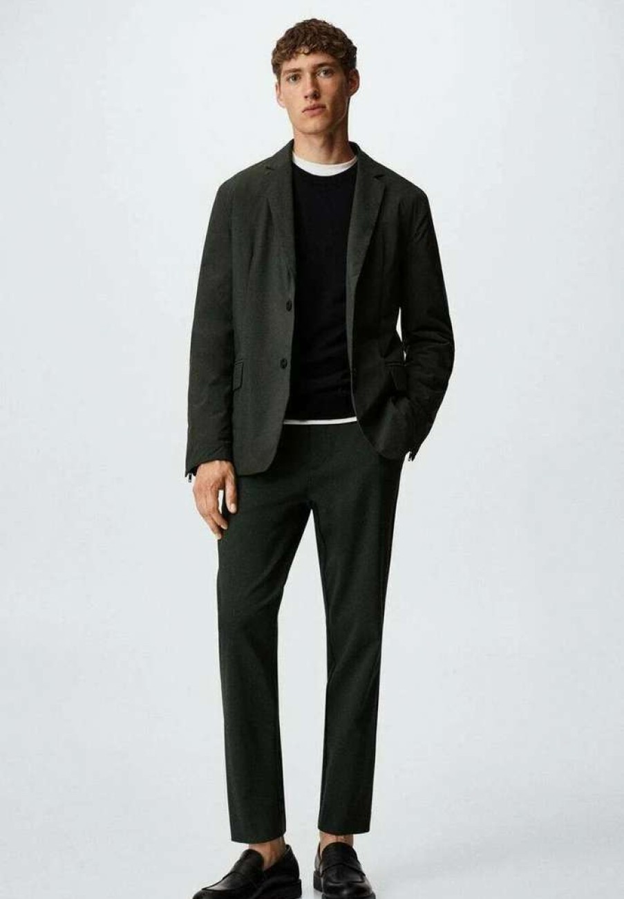 Clothing * | Mango Estevob Blazer Jacket Kaki