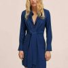 Clothing * | Mango Nikita Shirt Dress Nachtblauw