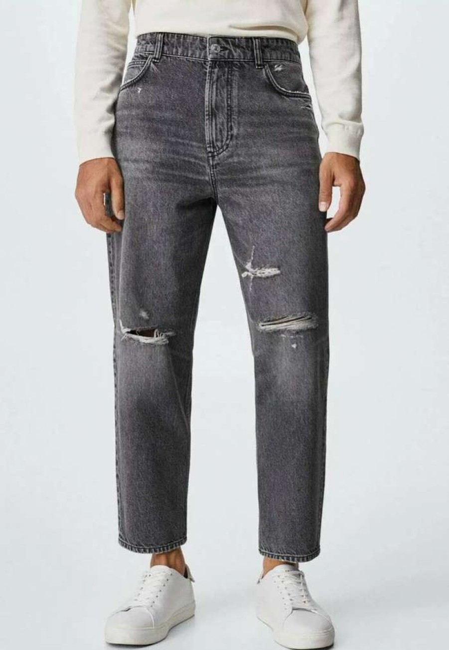 Clothing * | Mango Nestor Jeans Tapered Fit Denim Grey