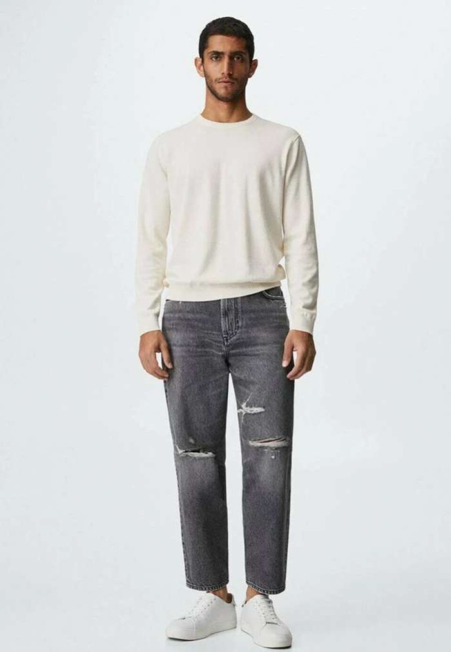 Clothing * | Mango Nestor Jeans Tapered Fit Denim Grey