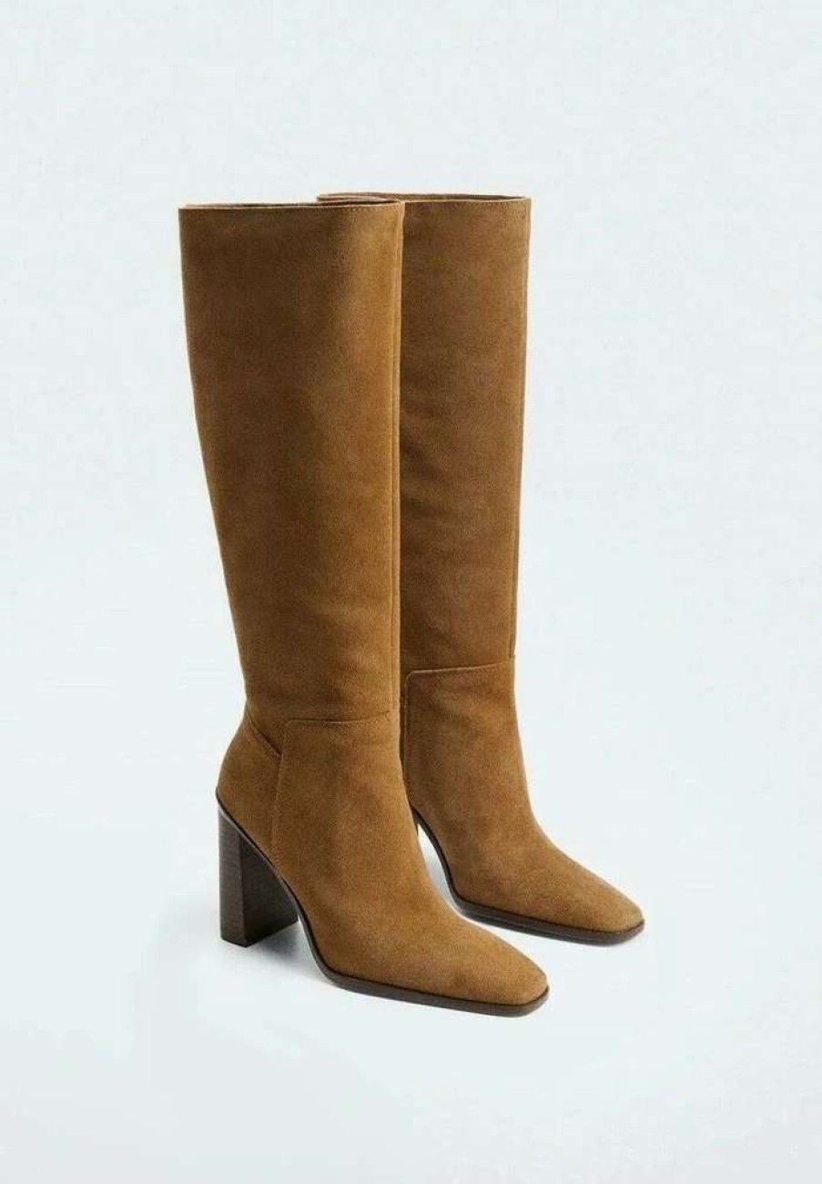 Shoe * | Mango Jinete Boots Tobacco Braun