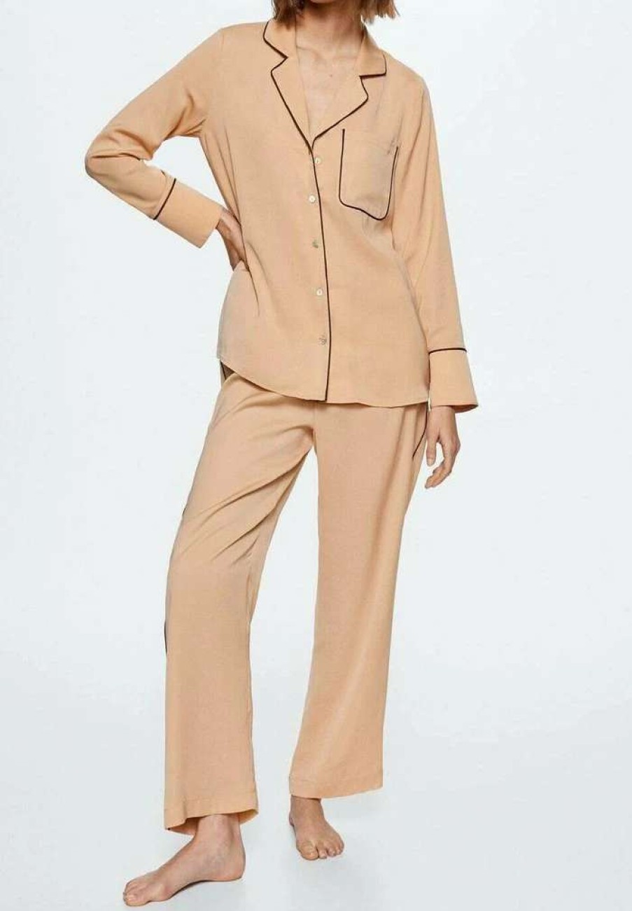 Nightwear * | Mango Calma Pyjama Bottoms Nude