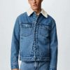 Clothing * | Mango Wasp Denim Jacket Sredni Niebieski