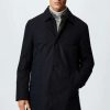 Clothing * | Mango Reus Short Coat Dark Navy