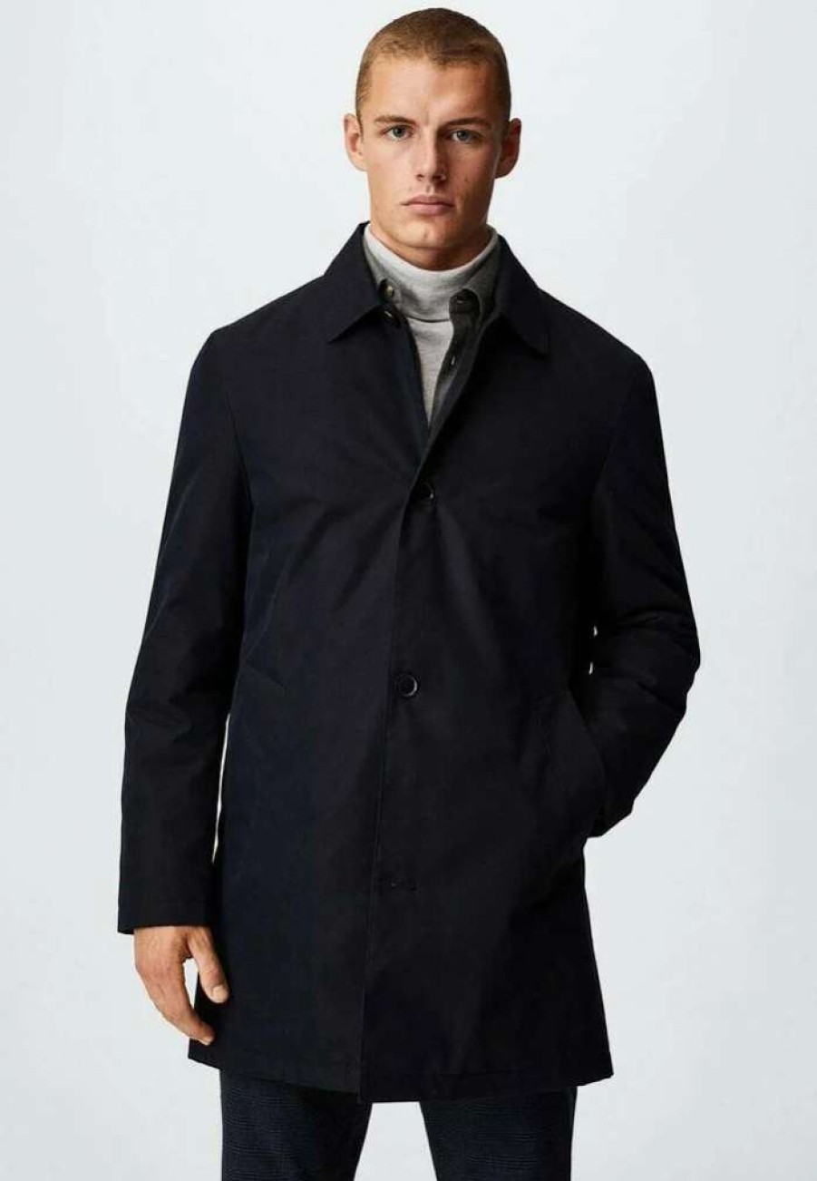 Clothing * | Mango Reus Short Coat Dark Navy