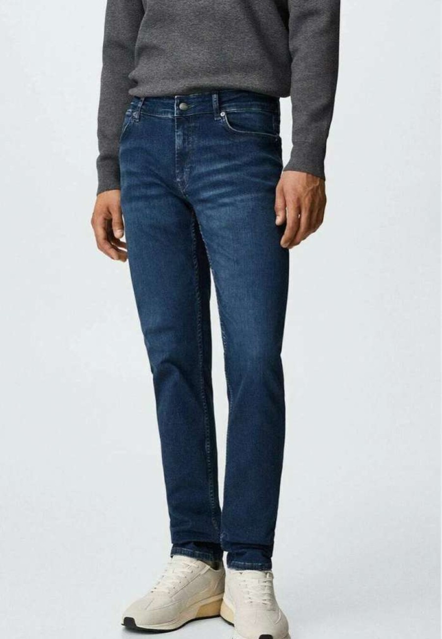 Clothing * | Mango Patrick Slim Fit Jeans Bleu Fonce