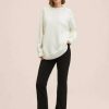 Clothing * | Mango Lotus Jumper Ecru