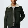 Clothing * | Mango Dopana Light Jacket Khaki