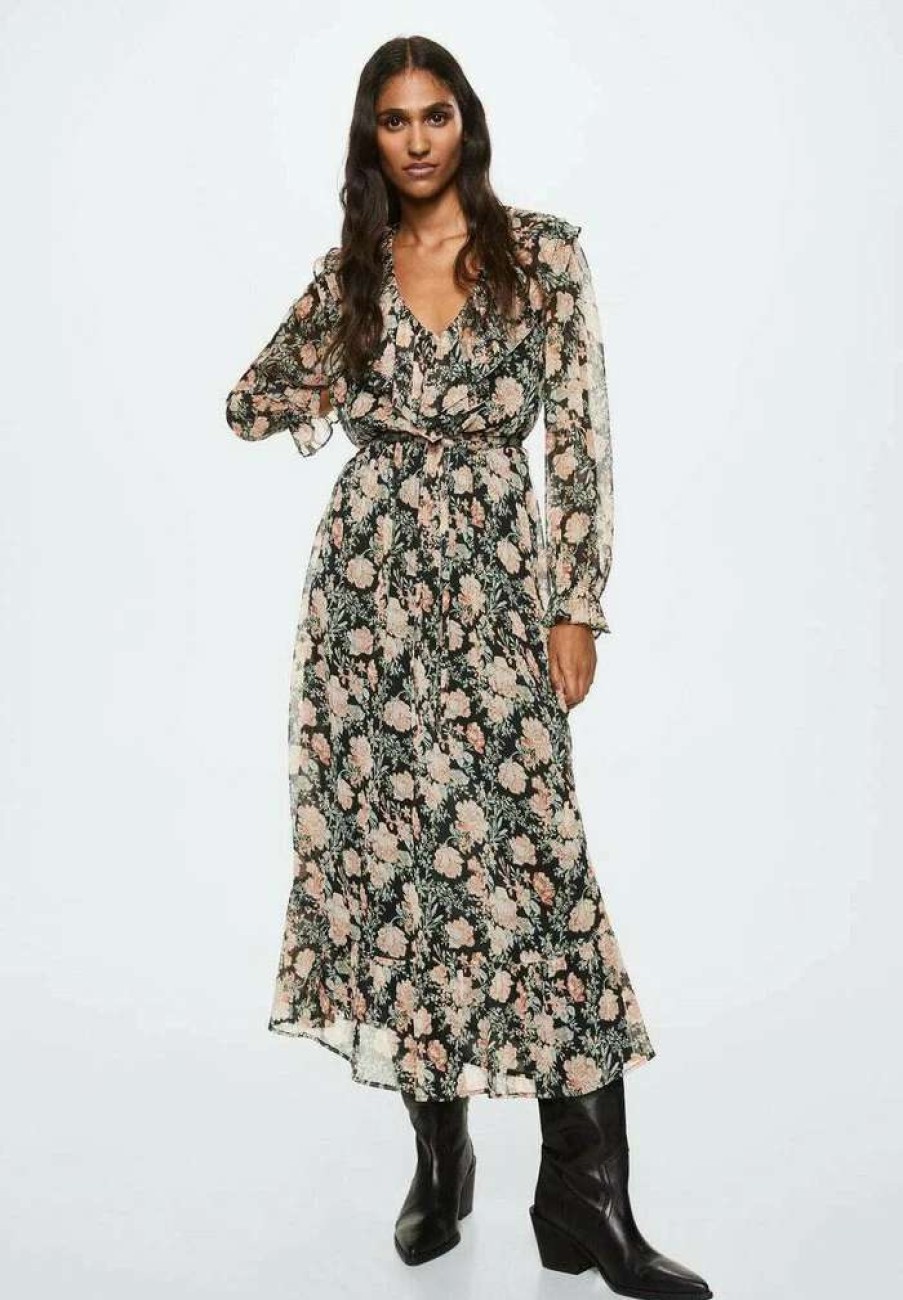 Clothing * | Mango Moka Maxi Dress Rozowy