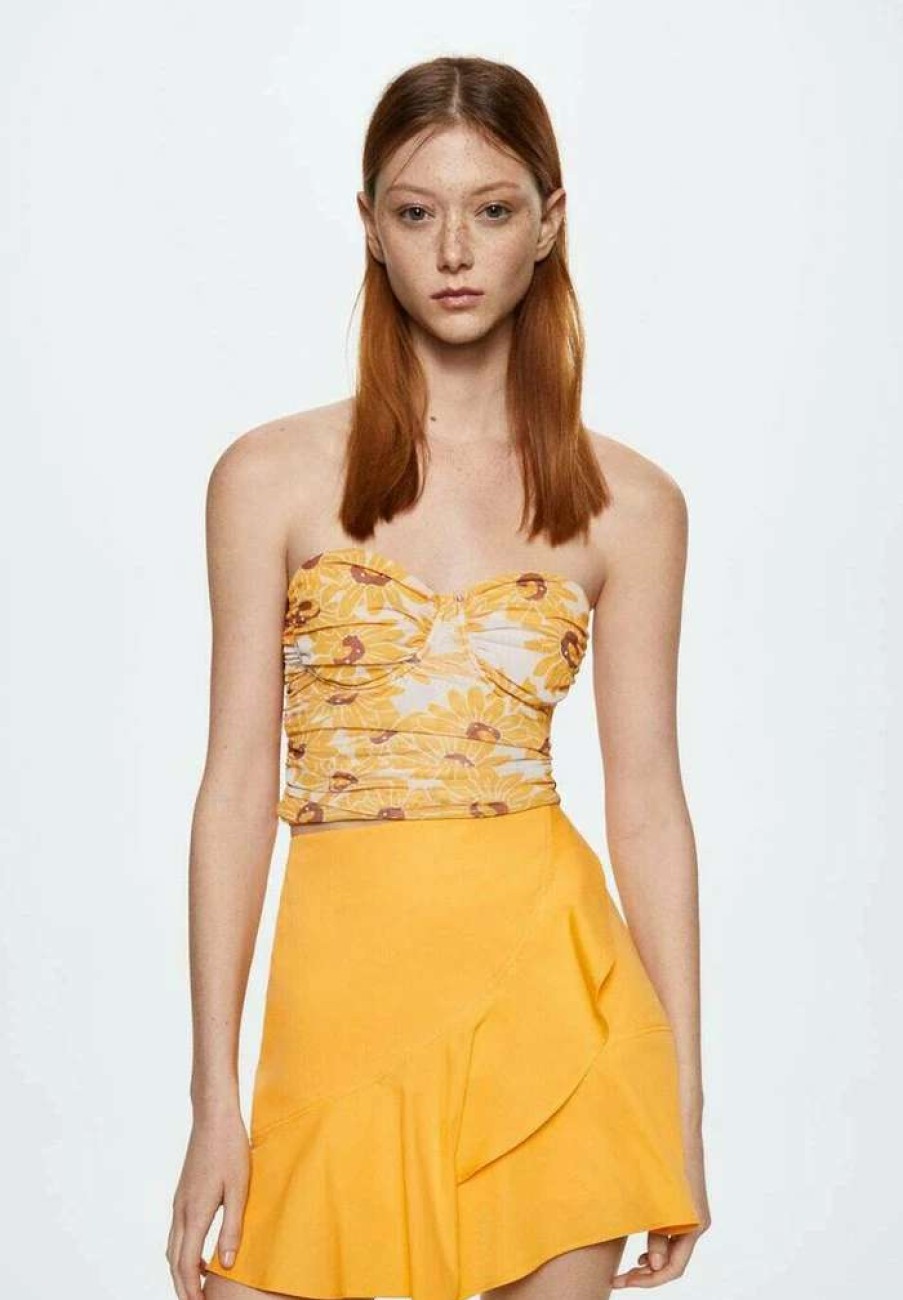 Clothing * | Mango Zebri A-Line Skirt Yellow