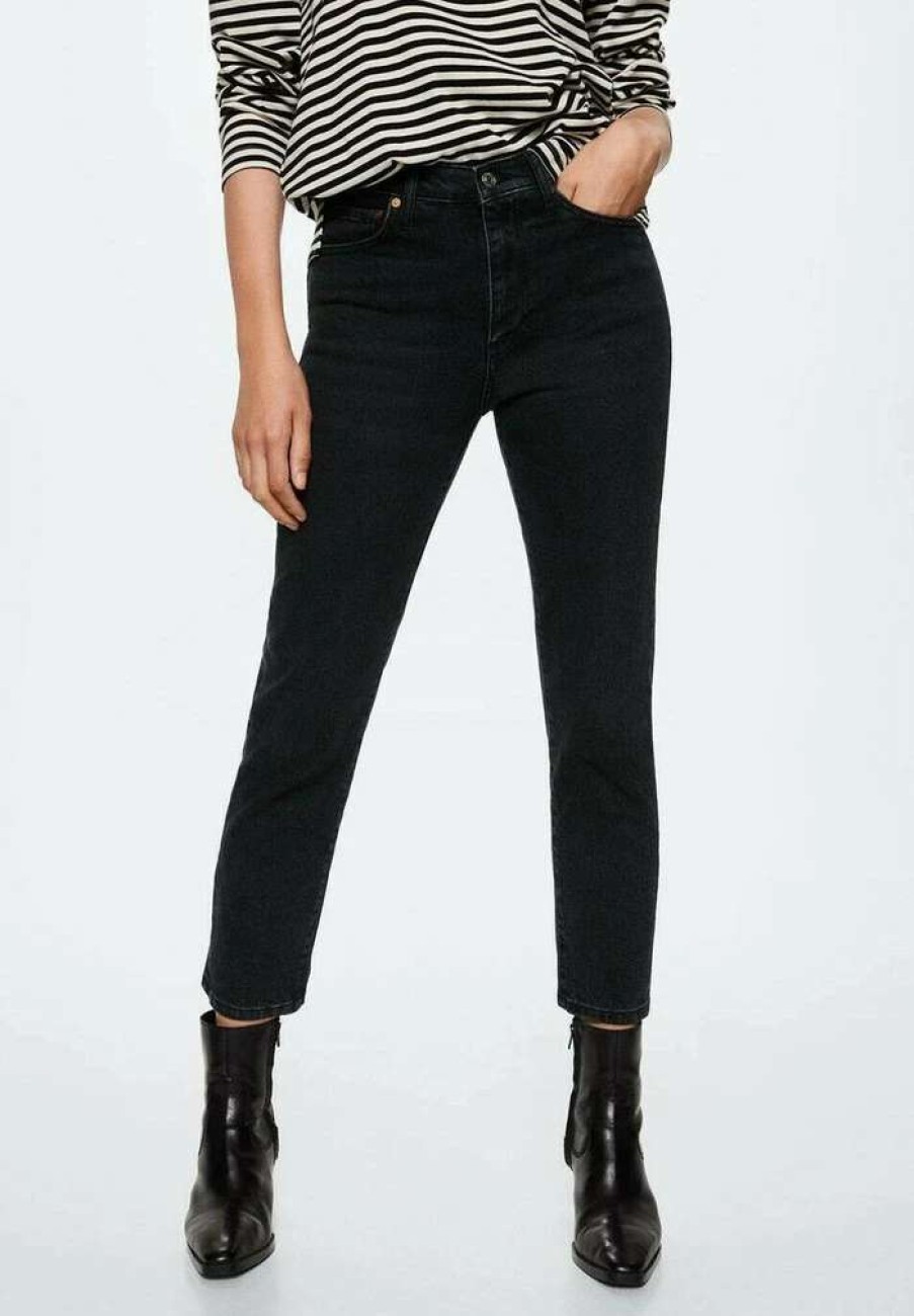 Clothing * | Mango Claudia Slim Fit Jeans Black Denim