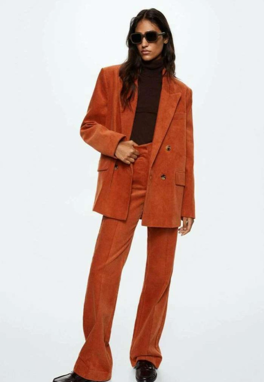 Clothing * | Mango Hailey Short Coat Orange