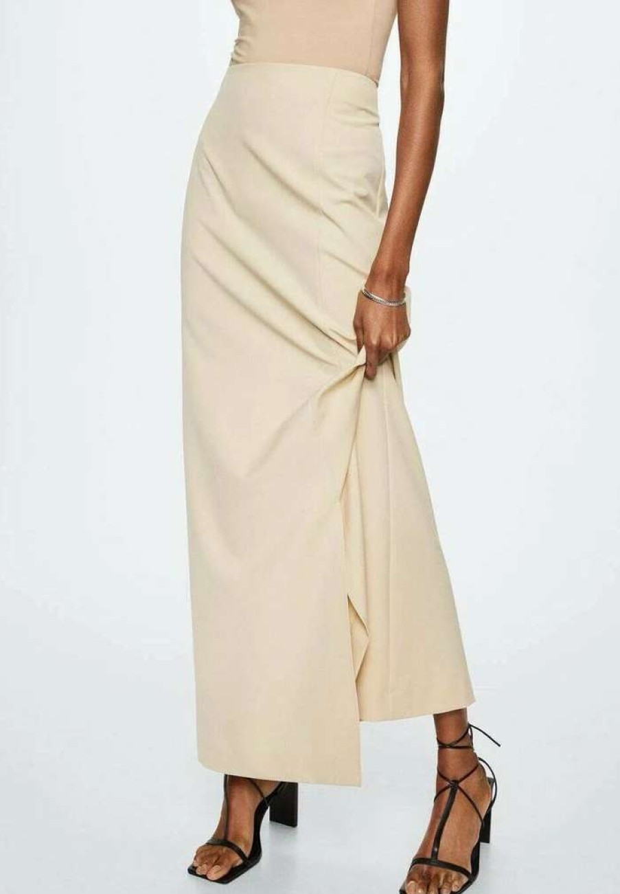 Clothing * | Mango Karib-A Maxi Skirt Beige