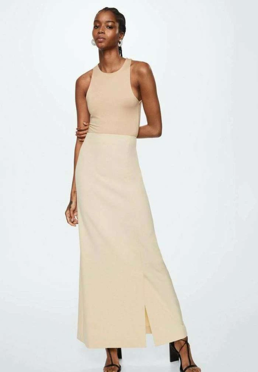 Clothing * | Mango Karib-A Maxi Skirt Beige