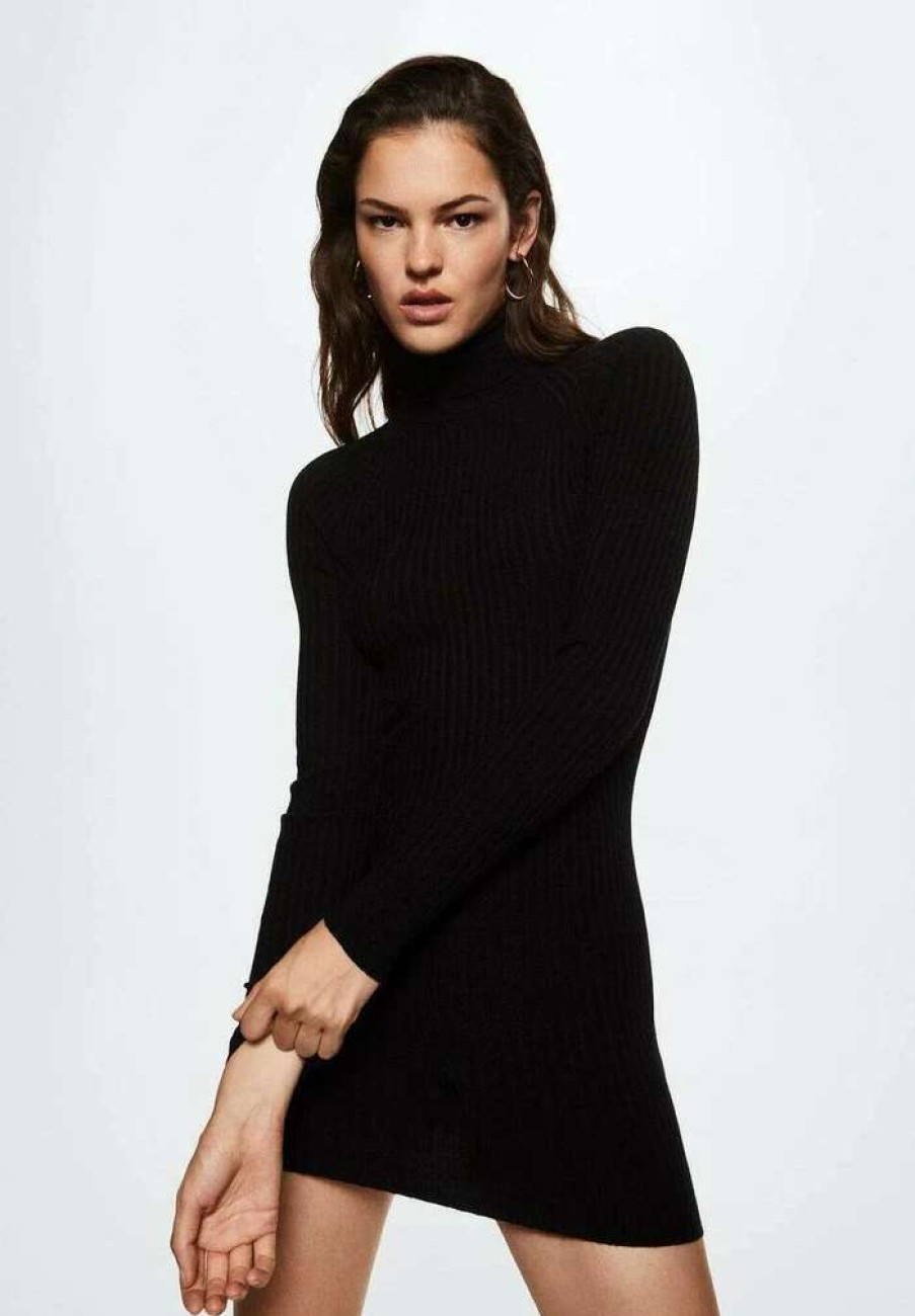 Clothing * | Mango Goletas Jumper Dress Noir