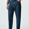 Clothing * | Mango Nestor Straight Leg Jeans Dark Blue