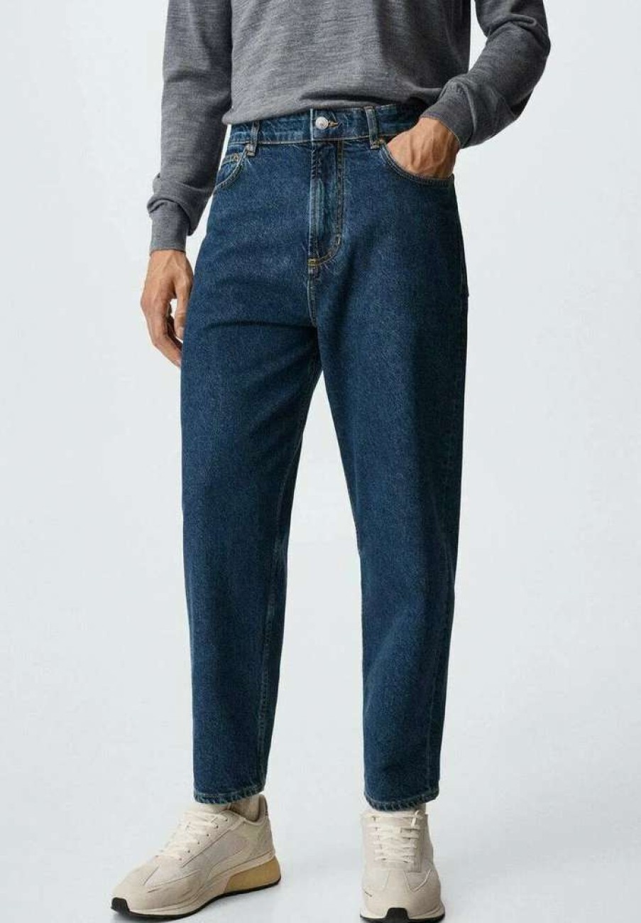 Clothing * | Mango Nestor Straight Leg Jeans Dark Blue