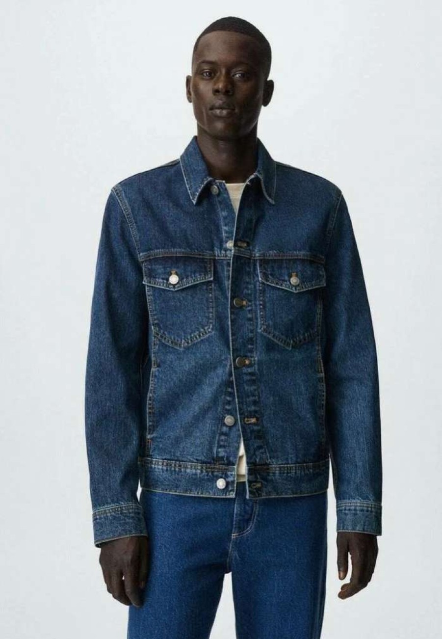 Clothing * | Mango Ryan Denim Jacket Bleu Fonce