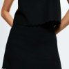 Clothing * | Mango Almond A-Line Skirt Black