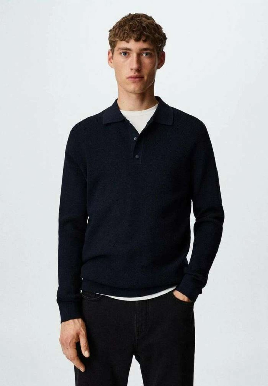 Clothing * | Mango Luxuss Polo Shirt Bleu Nuit