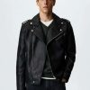 Clothing * | Mango Picasso Faux Leather Jacket Svart