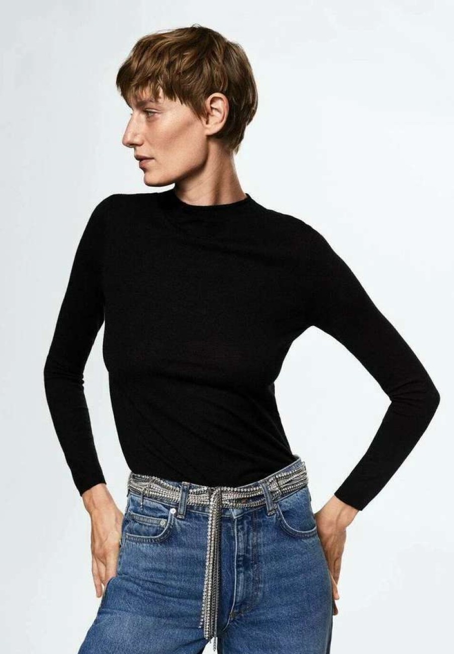 Clothing * | Mango Salvia Jumper Black