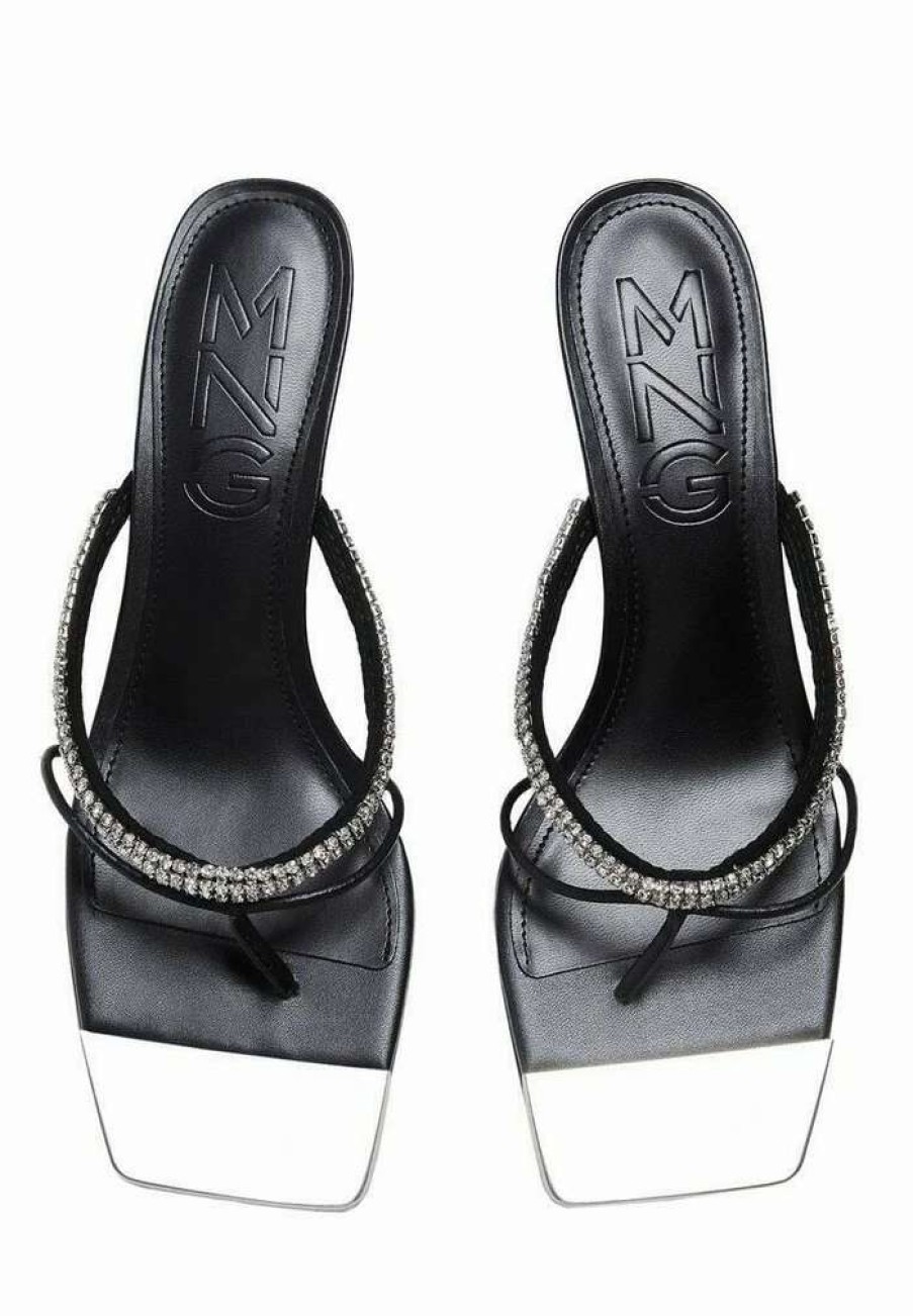 Shoe * | Mango Alexis Heeled Mules Black