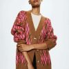 Clothing * | Mango Rombi Cardigan Marron