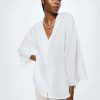 Clothing * | Mango Isu Blouse Off White