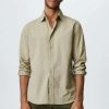 Clothing * | Mango Lumiere Formal Shirt Beige