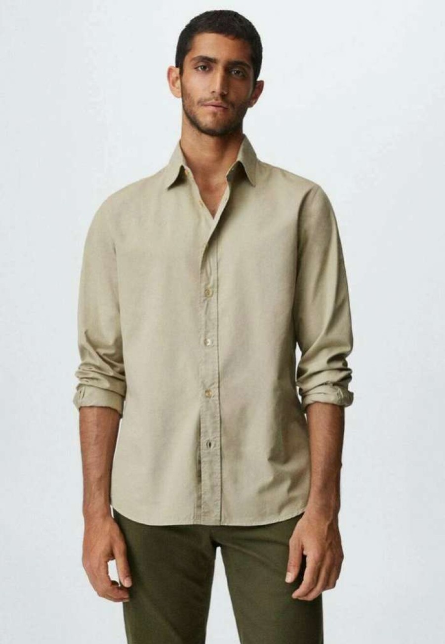 Clothing * | Mango Lumiere Formal Shirt Beige