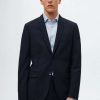 Clothing * | Mango Paulo Suit Jacket Bleu Marine Fonce