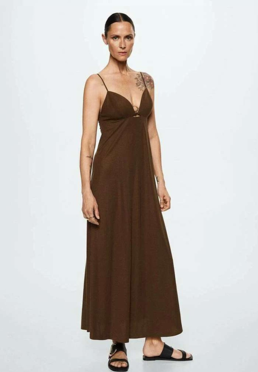 Clothing * | Mango Vani Maxi Dress Chocolat