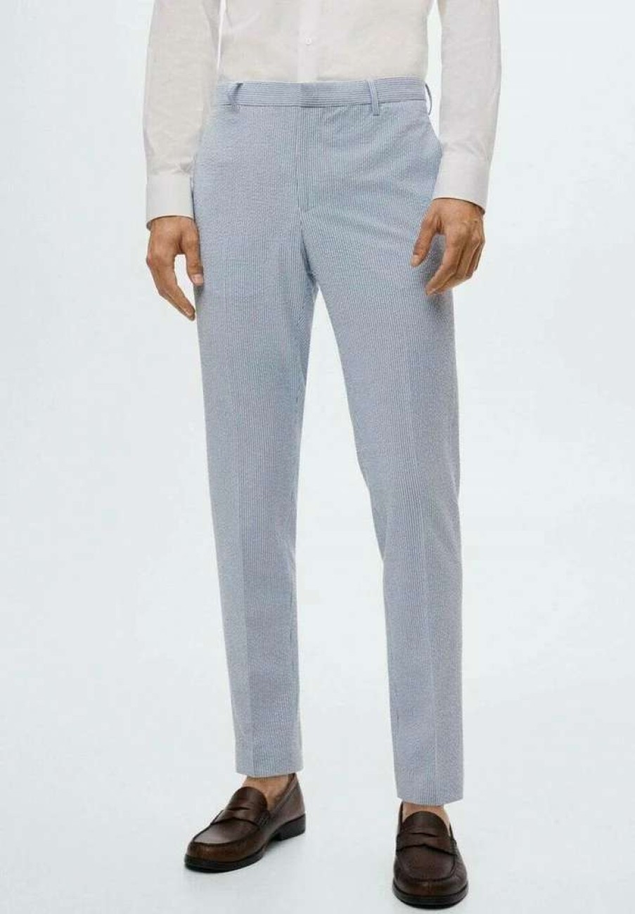 Clothing * | Mango Paulo Suit Trousers Sky Blue