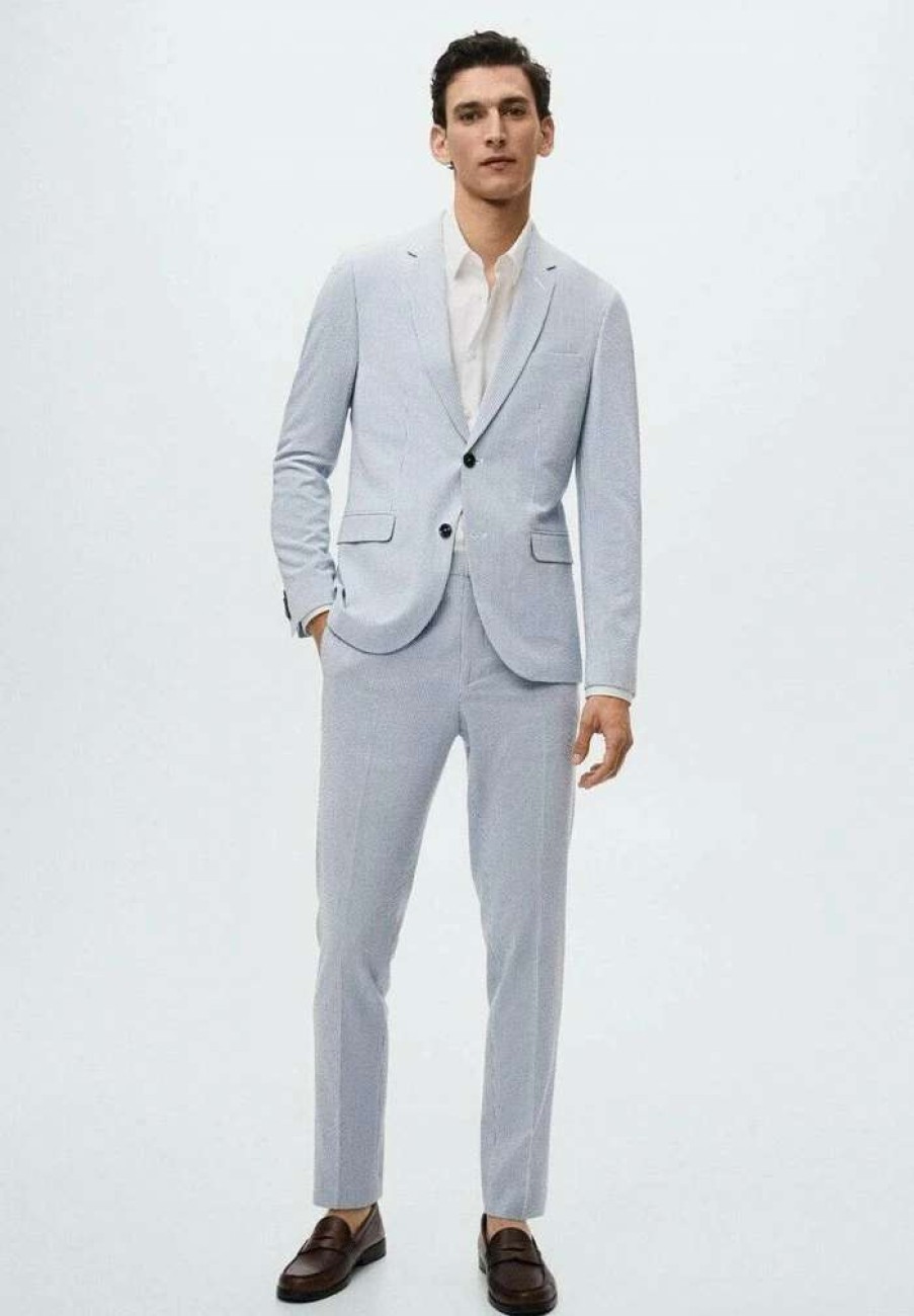 Clothing * | Mango Paulo Suit Trousers Sky Blue