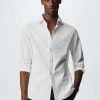 Clothing * | Mango Oxfi-I Formal Shirt Blanco