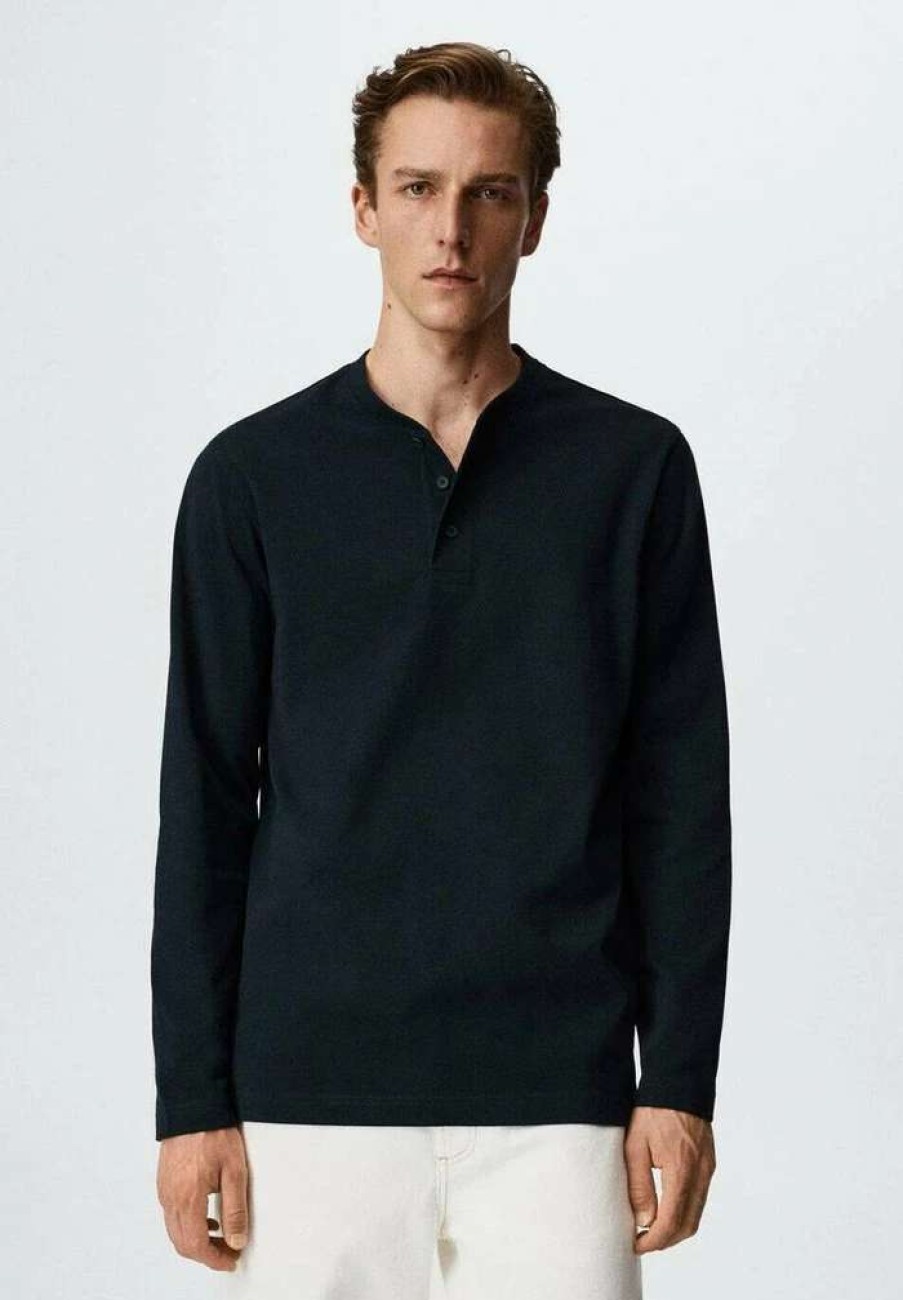 Clothing * | Mango Oliver Long Sleeved Top Navy